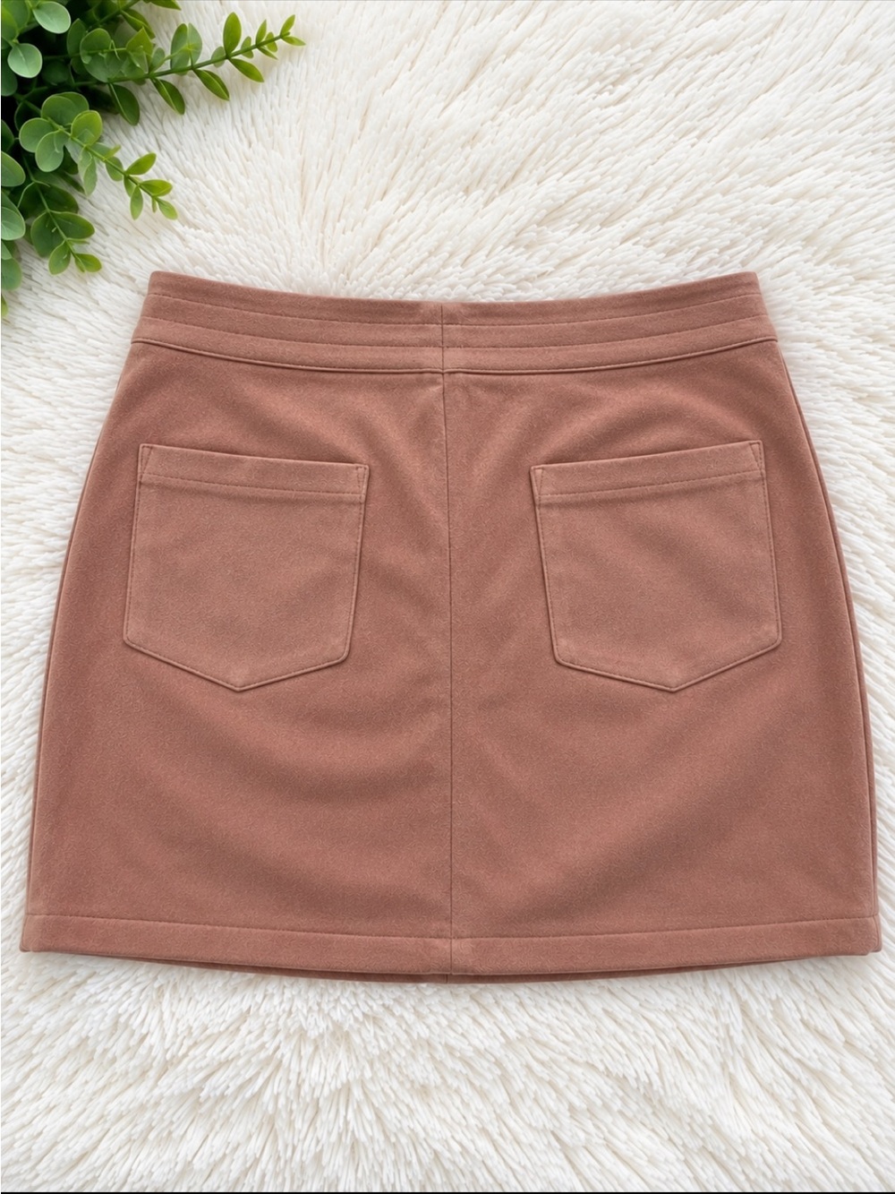 Kendall & Kylie PacSun Blush Faux Suede Mini Skirt XS NWT